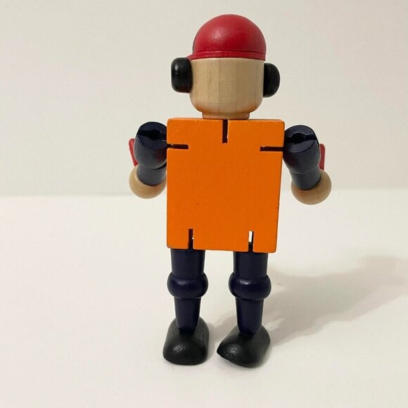 Turkish Airlines Small Wooden Toy Plane Coordinator Moveable Arms and Legs - Picture 7 of 16